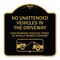 Signmission No Unattended Vehicles in the Driveway Unauthorized Vehicles Towed at Vehicle Owners, BG-1818-23553 A-DES-BG-1818-23553 - alternate 1
